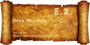 Bécs Melinda névjegykártya